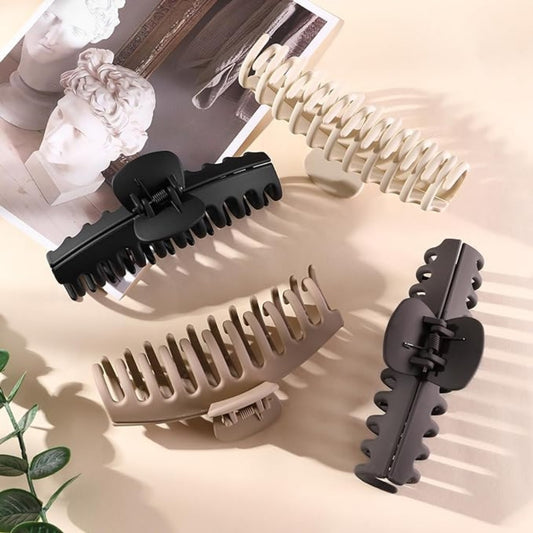 Large Hair Claw Clips - 4 Pack